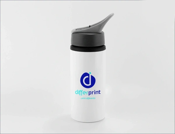  Small White Aluminium Water Bottle(600ml)